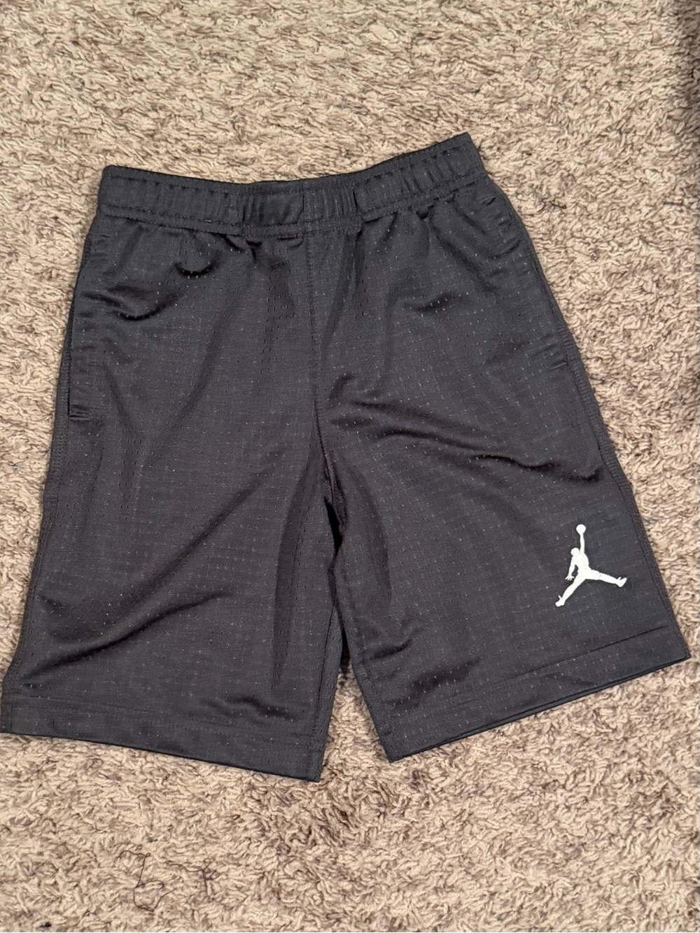 Jordan Boys Dark Gray Mesh Basketball Shorts Size 7